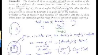 Unit 14-2 Mass with Varying Density-Circular Example