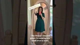 Piper & Scoot: The Versus Pleated Midi Dress in Emerald (c/o Virginia Sullenberger)