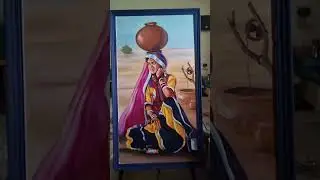 Traditional Rajasthani Woman | Acrylic Painting on Canvas