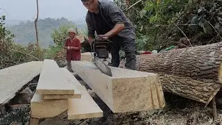 Chainsaw Best cutting tricks making for beautiful board size 2.5cm &times; 20cm &times; 360cm Using Stihl382
