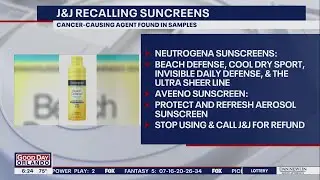 Johnson & Johnson recalling some sunscreens after cancer-causing chemical found