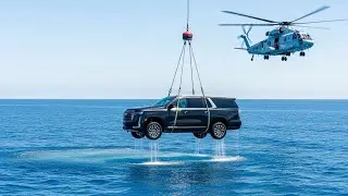 Ocean Depth Shock Recovery &ndash; Black Cadillac Escalade Pulled From Deep Sea!