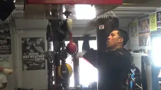 joel diaz jr in camp with ggg on speed bag - EsNews Boxing
