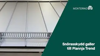 Montering Plannja Snörasskydd med galler på Plannja Trend, andra klicktak och bandtäckning.