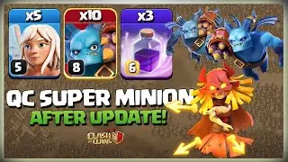 Th12 Super Minion Attack Strategy | Th12 Queen Charge Mass Super Minion - Best Th12 Attack Strategy