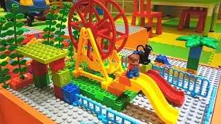 Lego mainan anak laki | Main Lego Duplo membuat Playground Taman Bermain | Bermain Lego untuk anak
