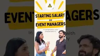 Starting salary in the event industry? #shorts #ytshorts