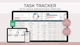 Task Planner Spreadsheet for Google Sheets With Week Breakdown - Video Tutorial
