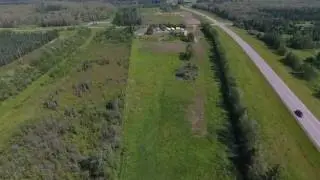 Aerial tour of land parcel.