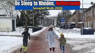 ❄️Snowfall Walk: De Steeg to Rheden, Netherlands | Winter Walk 2026