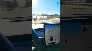 would Tesla auto pilot stay in the lane while going through toll booth #shorts #trending #viral