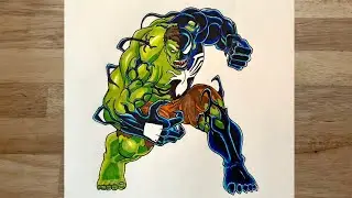 How to draw Venom Hulk ( full body ) 