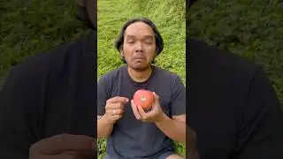 Lifehack skills: Removing apple stickers#camping#lifehack#survival#bushcraft#outdoors🍎