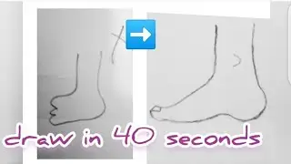 How to draw correct foot shape easy drawing