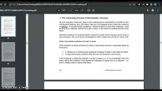 The overarching principle of admissibility: relevance; BPTC lecture 18