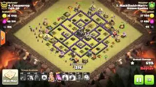 Quadraloon with zapquake on TH9 war base