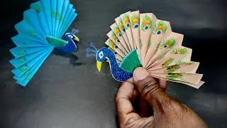 Easy Paper Peacock Craft 🦚 | Paper Folding Mor | DIY Home Decor