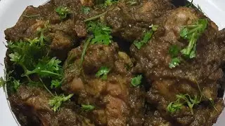 Chicken roast recipe /mint coriander chicken recipe / spicy chicken dry roast recipe/ green chicken