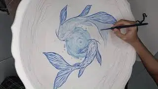 underglaze painting on bisque ceramic #2