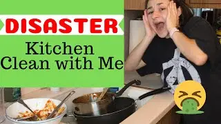 COMPLETE DISASTER KITCHEN CLEANING// CLEAN WITH ME// CLEANING MOTIVATION