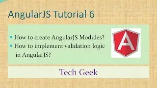 AngularJS Tutorial 6 | AngularJS Validation | AngularJS Module