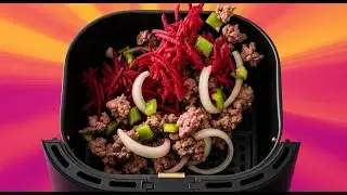 Healthy Air Fryer Minced Beef & Beetroot, Quick, Healthy & Delicious Meal