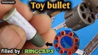 How to make toy gun bullet with paper and ringcaps .#experiment,#diycrafts