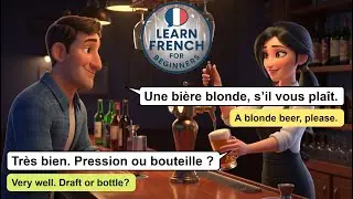 Ordering Drinks at a French Bar 🍻 | Learn French Conversation for Beginners