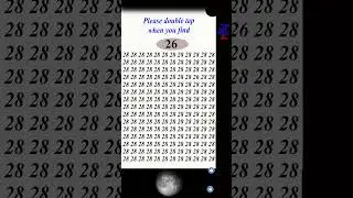 Spot (Find) 26 in 3 Seconds ⏱️ #logicpuzzle  #observation  #skills #quiz search #puzzle #shorts