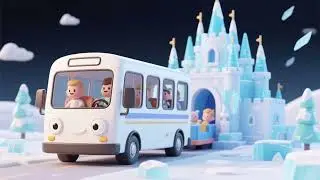 White Bus Ice Castle Ride | Nursery Rhymes & Kids Songs