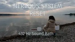 Heal Your Nervous System | 1111 Frequency Crystal Singing Bowls & Flute Intro | Lake Session