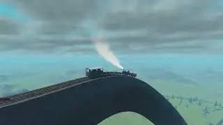 Ski jumping on Roblox steam and steel, jumping mountains