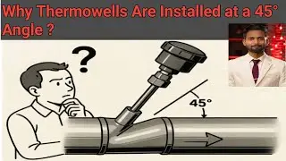 why thermowells are installed at a 45 degree angle ?