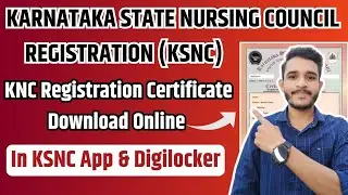 knc registration certificate download | karnataka nursing registration certificate download | #ksnc 