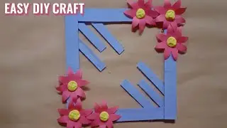 DIY Paper Flowers Frame/Easy Craft Idea/Origami/How to Make/Art and Craft/Crafts/Wall Hanging Decor