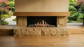 Soft fireplace cracking Sound Ambience 🔥 No ADS | Minimalist Fireplace Scene for Sleep & Relaxation