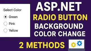 ASP.NET Radio Button Background Color Change | 2 Methods | Toolbox & Properties Shortcuts | WebForm