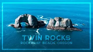 Twin Rocks Arch - Rockaway Beach | Oregon Coast | Drone 4K
