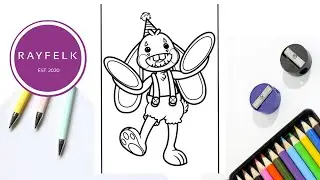 Bunzo Bunny Coloring Page | Poppy Playtime | Rayfelk Printable coloring Pages