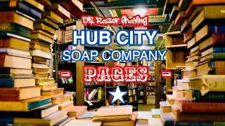 Hub City Soap Company Pages, Carbon 316L Razor, Feather DE Blade, DSCosmetic Sinatra Lennon Brush.