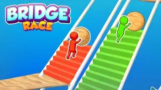 Bridge Race Gameplay Part 1 😎😱 #bridgerace #newgame #kidsvideo