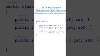 .NET6 MVC Identity CRUD