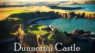 Dunnottar Castle in Sunset - DJI Mavic Pro 2 Drone Flight 4K UHD