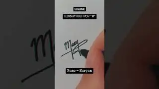 Signature for M | Maryam | SBtellME Calligraphy and Handwriting #shorts #signature #calligraphy