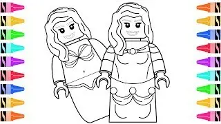 How to Draw LEGO Disney Princess Belle | Kids Learn Colors