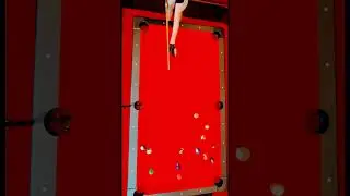 Chain reaction with a gentle thank you kiss #billiards #poolshots #trickshots #coolshot