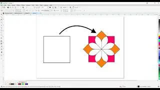 How to Create Floral Geometric Design in CorelDRAW #coreldraw #graphicdesign #design