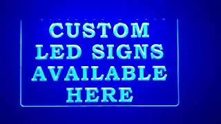 Custom Sign Shack color changing custom LED sign.