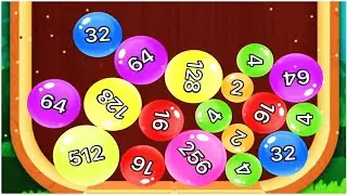Number Bubble Puzzle reach 1024 - Gameplay Walkthrough - (iOS)