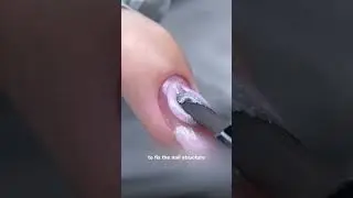 Квадратные ногти с одним слоем геля 😱💅🏻 #шорты